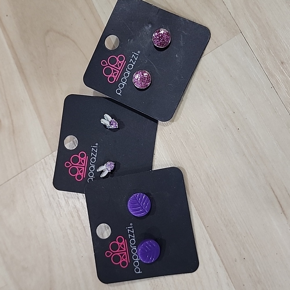 3 pr NWT paparazzi earrings